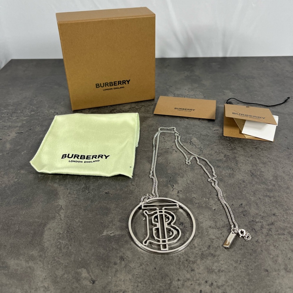 Burberry Palladium Pendant Necklace